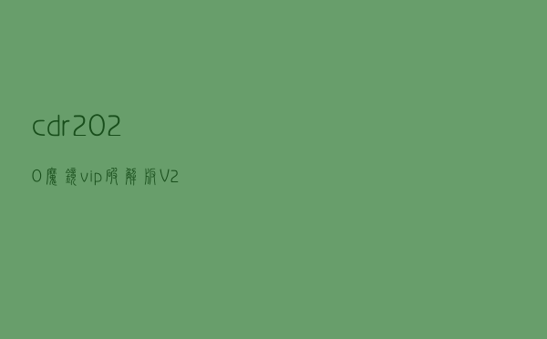 cdr2020魔镜vip破解版 V215 免激活码版（cdr2020魔镜vip破解版 V215 免激活码版功能简介）